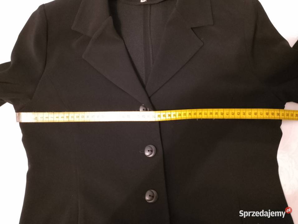 MARYNARKA długa czarna żakiet długi przedłużony Rozmiar 42(XL) wielkopolskie