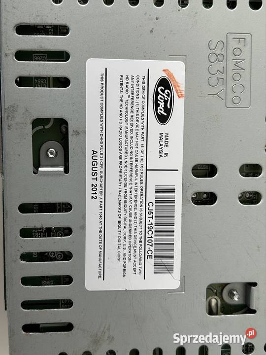 Oryginalne radio Ford FoMoCo CJ5T19C107CE mazowieckie Żelków-Kolonia