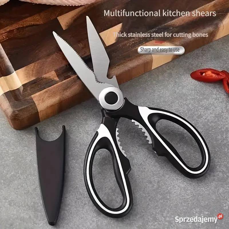 Nożyce Kuchenne Wielofunkcyjne Czarne AS Przybory kuchenne Płock