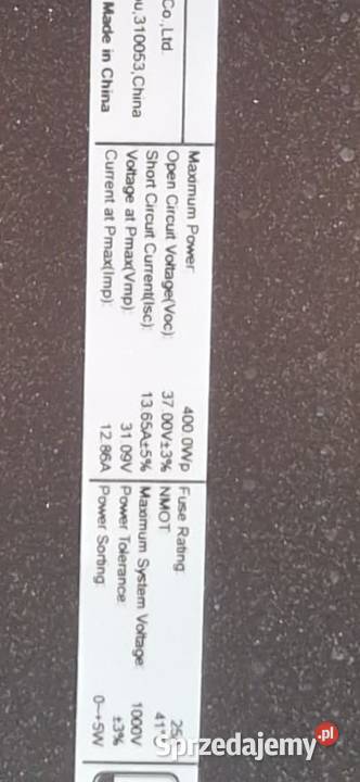 Panele fotowoltaiczne 400W 199 brutto Czarna Rzeszów