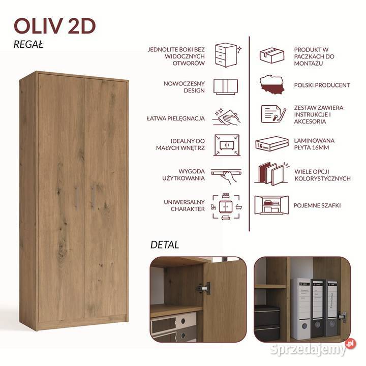 Regał zamykany OLIV 2D Meble