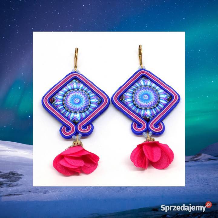 NIEBIESKORÓŻOWE KWADRATY Z RÓŻOWYM KWIATKIEM mazowieckie Warszawa