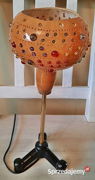 Lampa na stolik z kloszem z tykwy Ostrów Wielkopolski