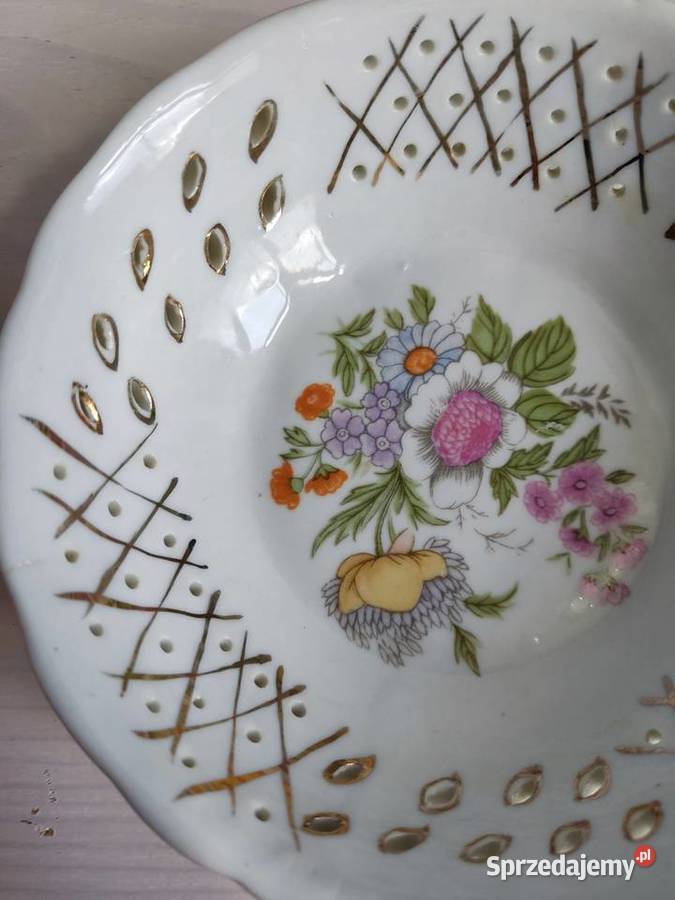 Porcelanowy ażurowy półmisek talerzyk miseczka Głuchołazy