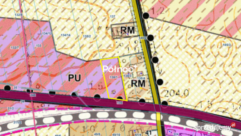 Działka komercyjna 030 ha DK74 Alojzów lubelskie