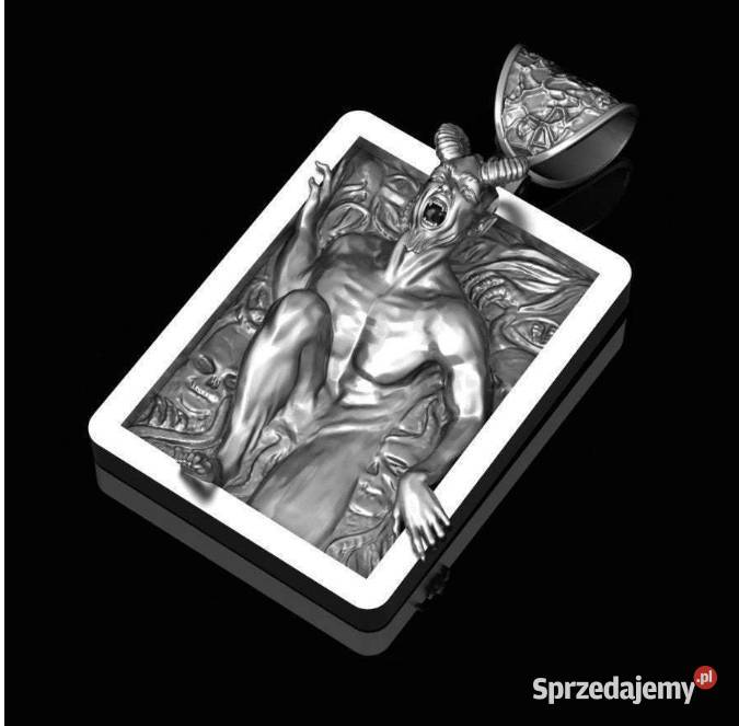 Naszyjnik zawieszka diabeł 23mm x 30mm x9 mm Warszawa