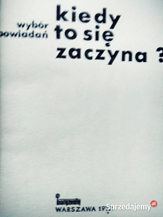 Kiedy to się zaczyna opowiadania księgarnie