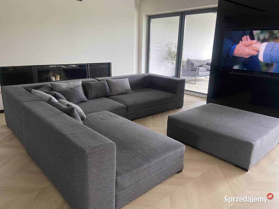 Duża kanapa narożnik szara Bełchatów