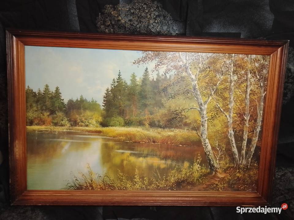 Pejzaż Helmut GlasslObrazStaw otoczony Świdnik sprzedam