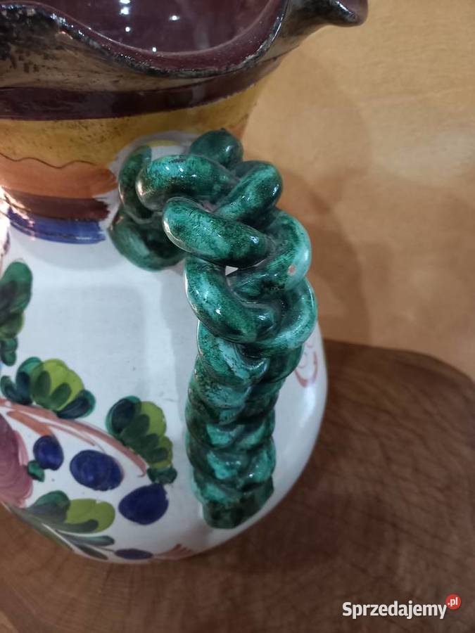 Duży wazon ręcznie malowany inny kolor