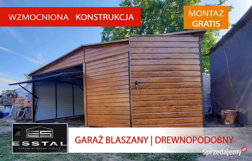 GARAŻ BLASZANY Złoty Dąb Wiaty Garaże Wiata 6x6 275zł/m2 Łosice