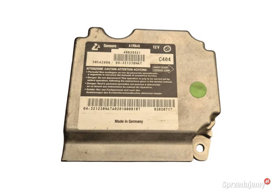 MODUŁ SENSOR AIRBAG PODUSZEK POWIETRZNYCH FIAT