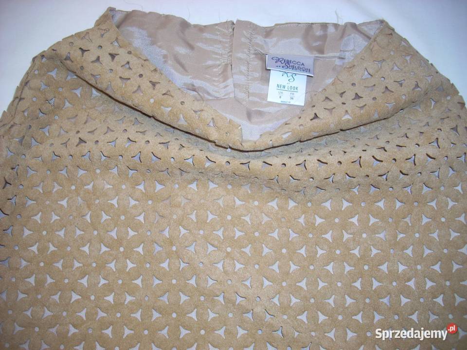 Look Ażurowa Spódnica J Nowa 32 XXS brązowy/beżowy Nowy Sącz