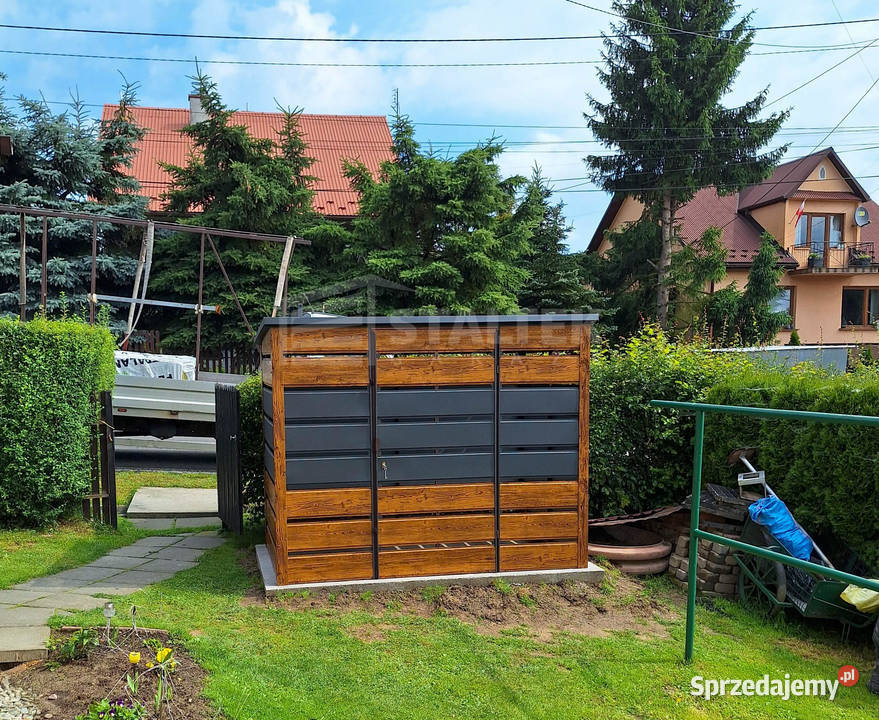 Wiata śmietnikowa 25x13 m antracyt drewnopodobny Koszalin