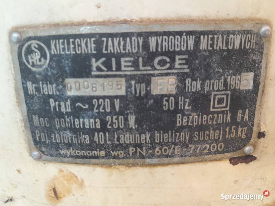 Stara pralka SHL Frania z wyżymaczką retro Dąbrowa Górnicza sprzedam