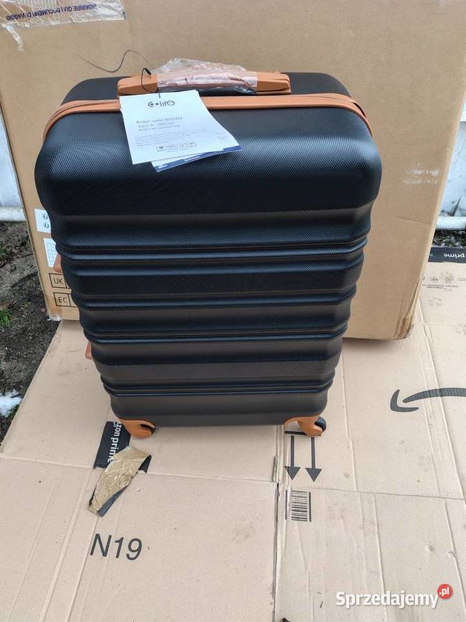 Walizka twarda COOLIFE ABS 38 L czarnobrązowa Zawiercie
