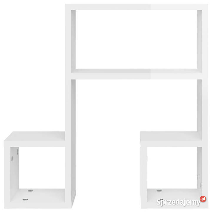 Półki ścienne 2 wysoki połysk białe 50x15x50 sprzedam