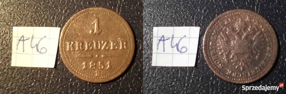 AustroWęgry 1 krajcar 1851 Kraków