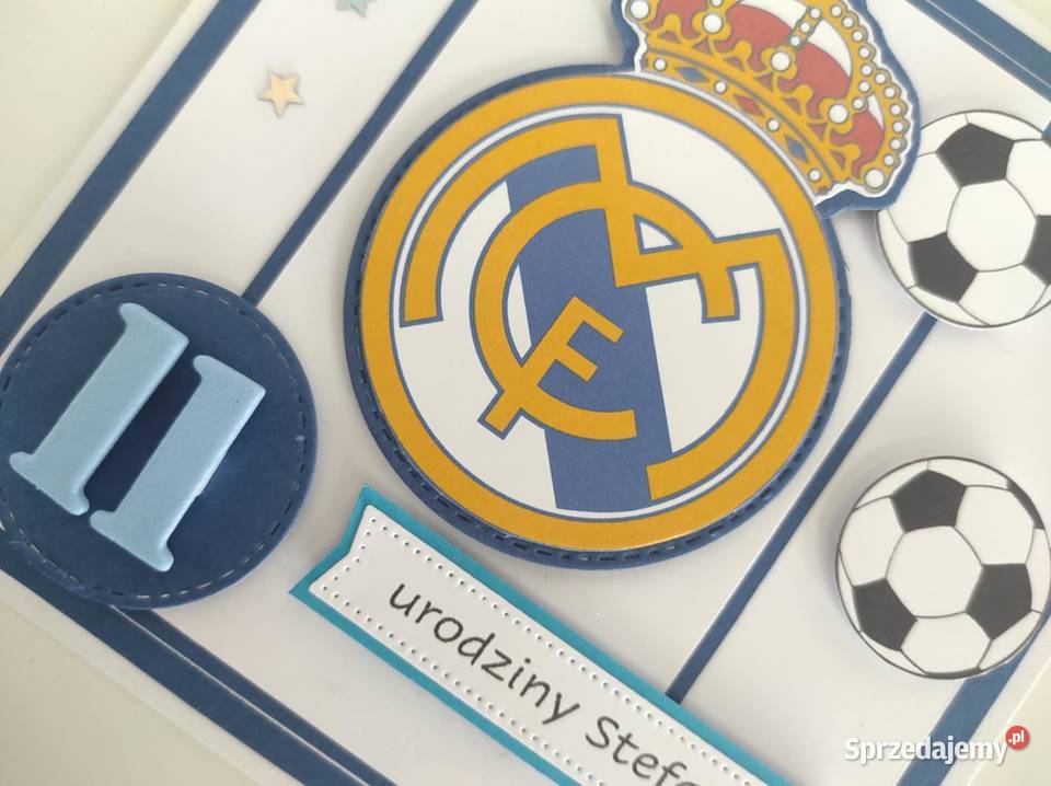 Kartka na urodziny ręcznie robiona piłkarska Łódź