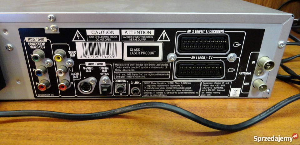 PIONEER DVRRT601HS Nagrywarka DVDVHSHDD Kościan sprzedam