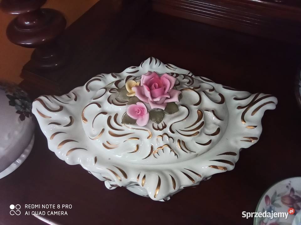 Puzdro Dresden z różyczką na pokrywce Gdańsk sprzedam