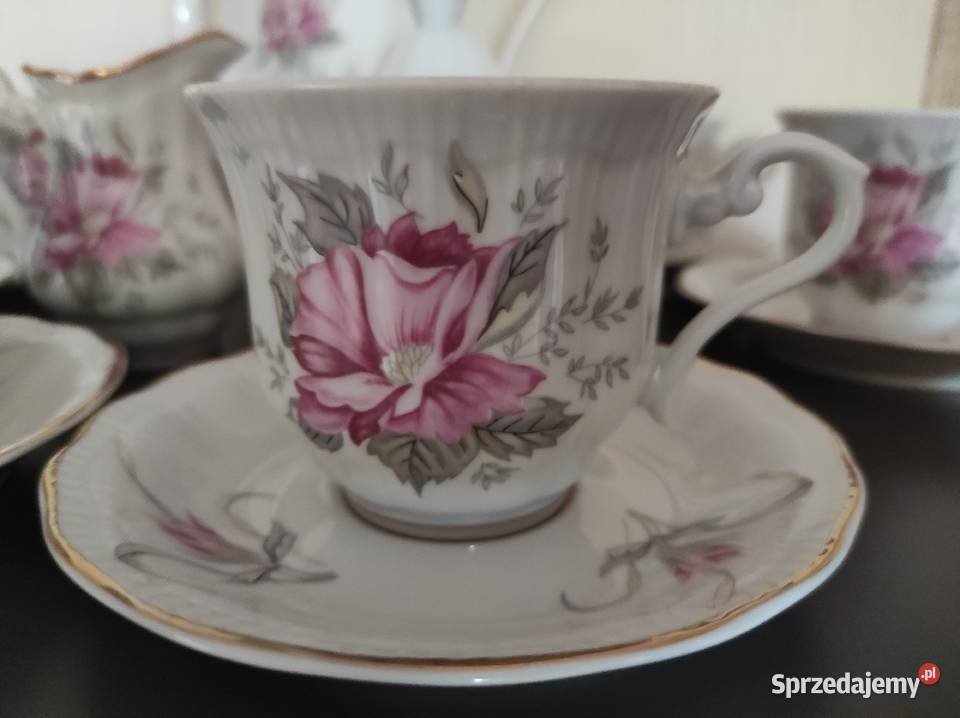Serwis do kawy 6 osób porcelana Wałbrzych Warpechy Stare
