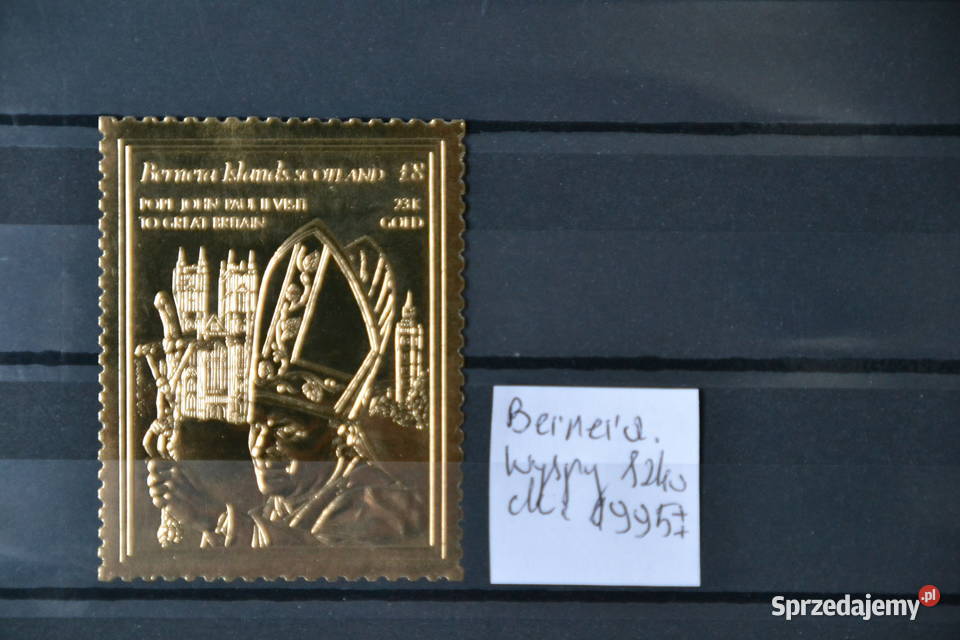 Znaczki Papież Jan Paweł II Bernera Wyspy dolnośląskie Sobótka