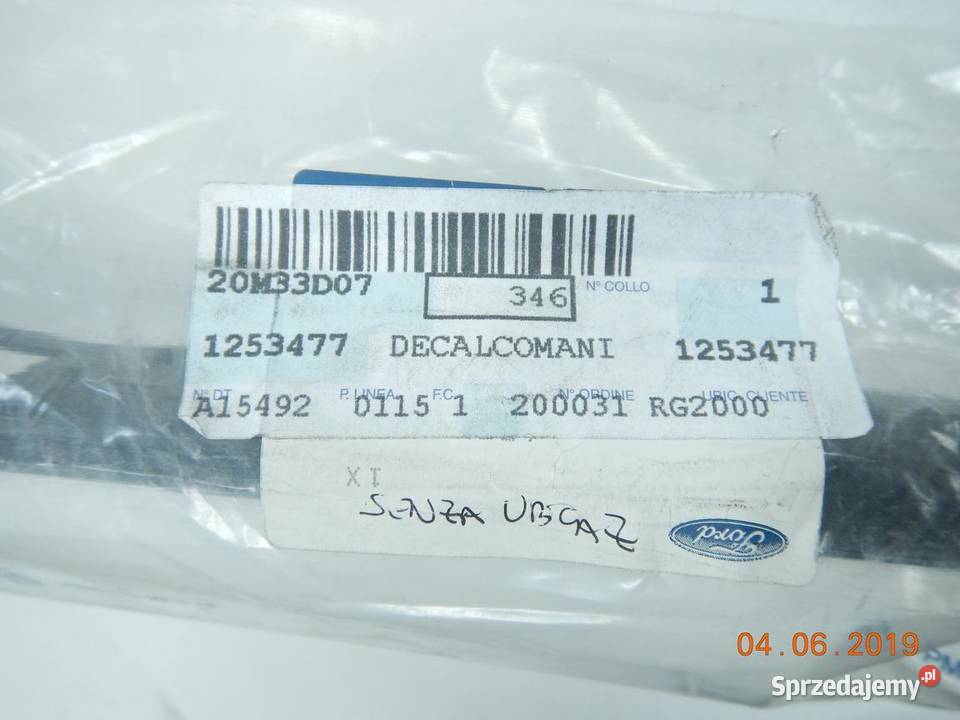 USZCZELKA SZYBY DRZWI TYŁ FORD C 0710 ASO osobowe