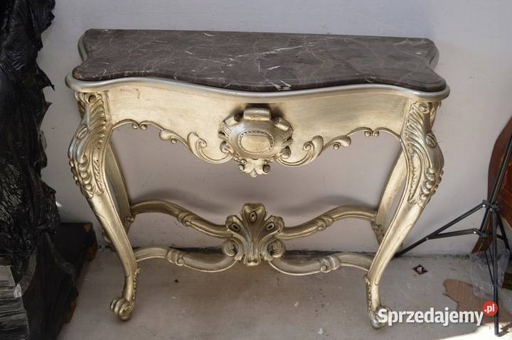 SREBRNA konsola pod ścianę KONSOLKA Dekor 124 małopolskie Kraków