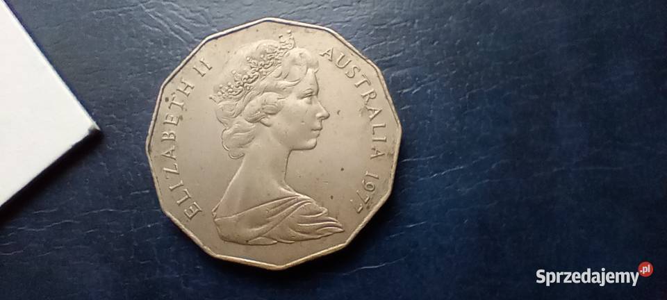 stare monety 50 cent 1977 Australia Numizmatyka Lesko
