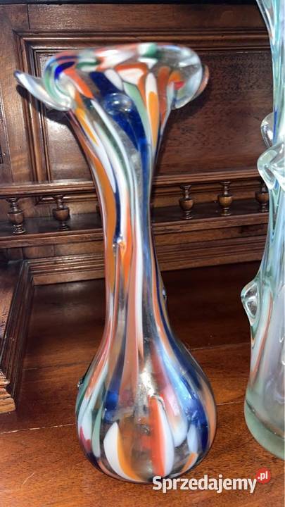 Wazon szklany Sękacz Czasy Prl Gdańsk