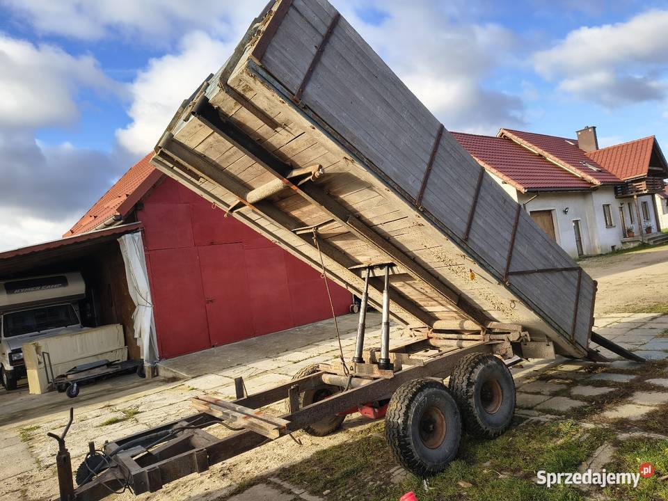 Przyczepa wywrotka 3 strona że Szwecji tandem nieuszkodzony warmińsko-mazurskie