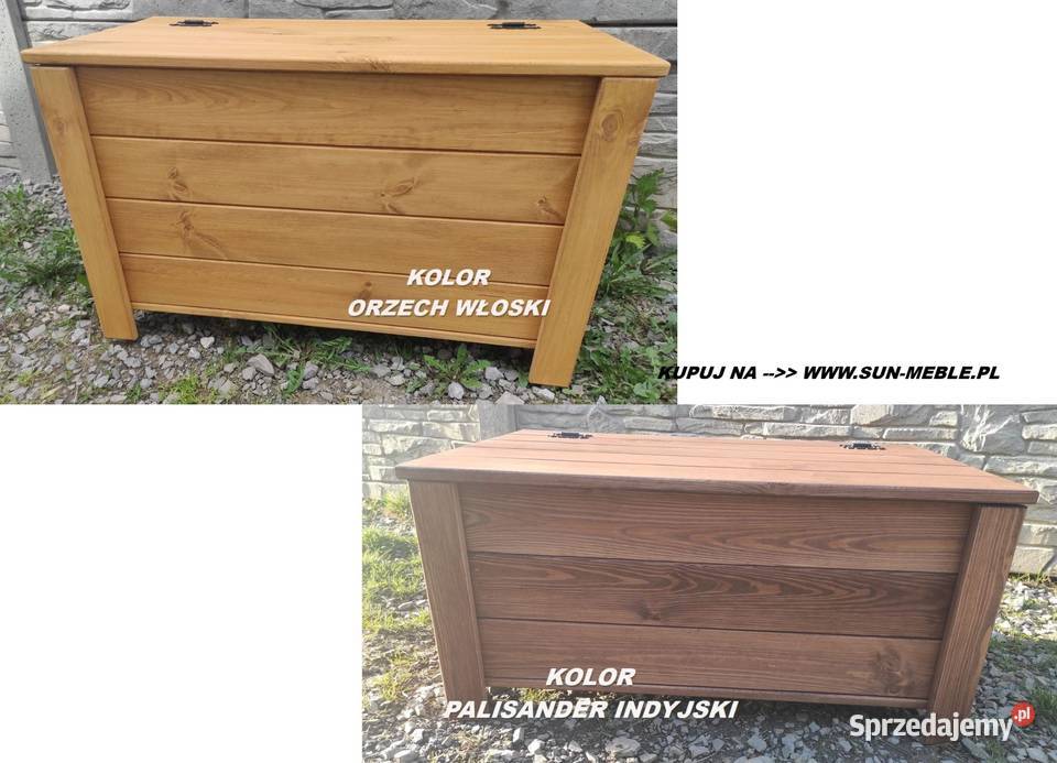 Ławka z Pojemnikiem drewniana 100x50x50 KOLOR śląskie Katowice