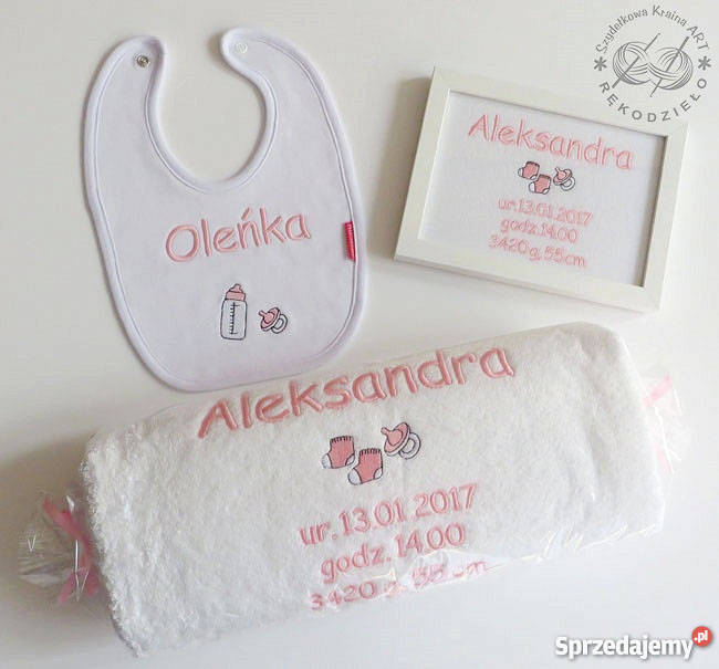 METRYCZKA DZIECKA haft IMIĘ DATA prezent Dekoracje i ozdoby kujawsko-pomorskie Toruń