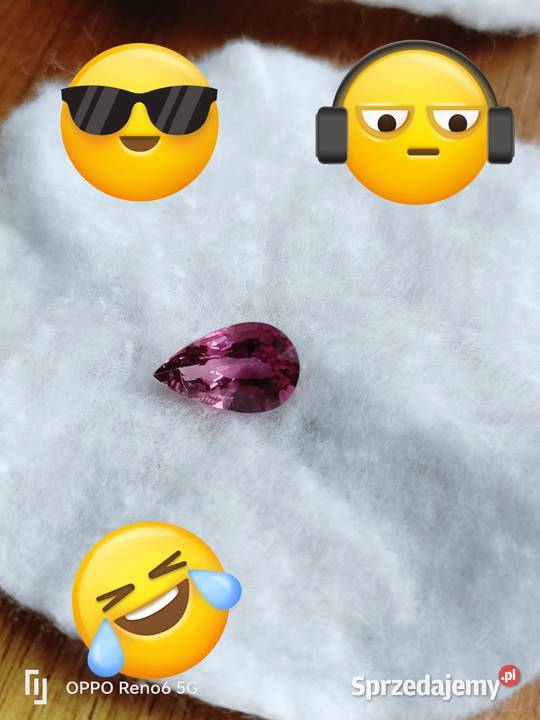 Turmalin w szlifie łezka na złotą zawieszkę złoto Polkowice sprzedam