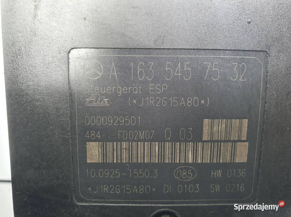 POMPA ABS HAMULCOWA MERCEDES ML W163 A1635457532 osobowe Lipno