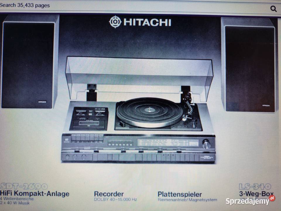 HITACHI LWMWSWFM STEREO MUSIC CENTRE HIFI Pozostałe pomorskie