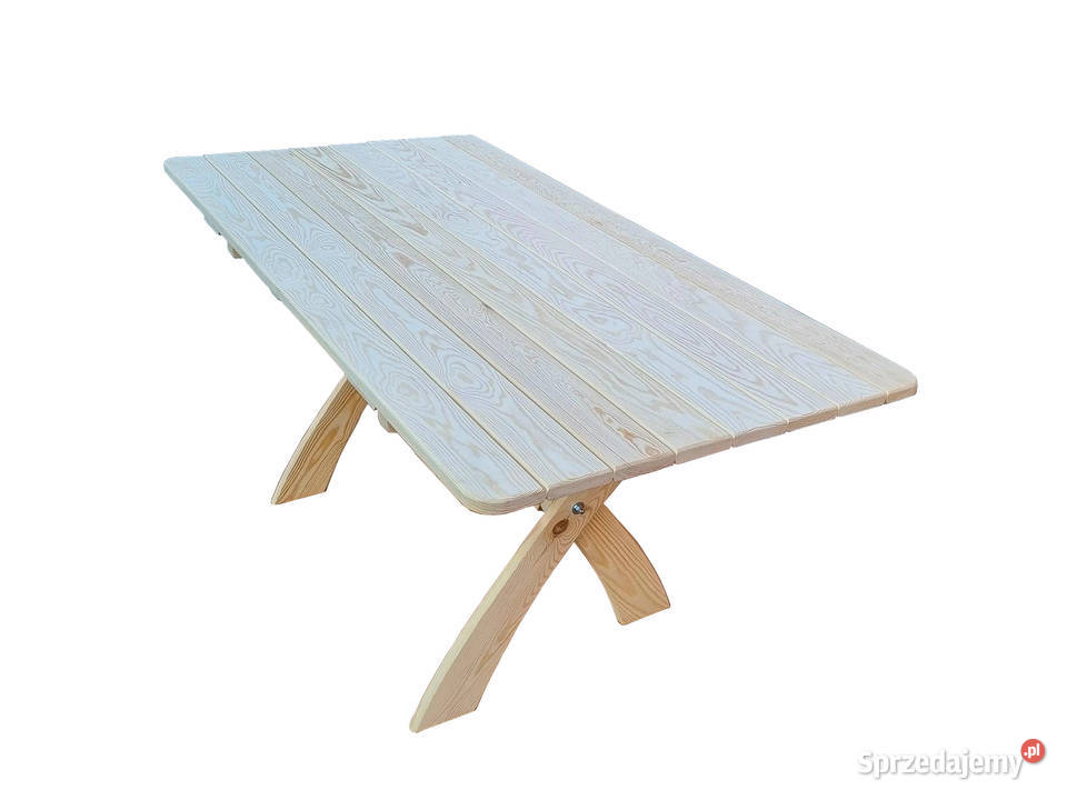 Meble ogrodowe drewniane z ławką składane typ S Kalety