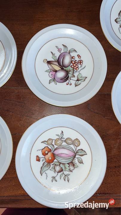 Talerz z Fabriken Porcelan Norden Owoce ręcznie Gdańsk