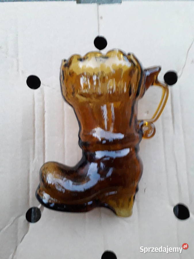 Szklany but wazon kufel prl Warszawa sprzedam