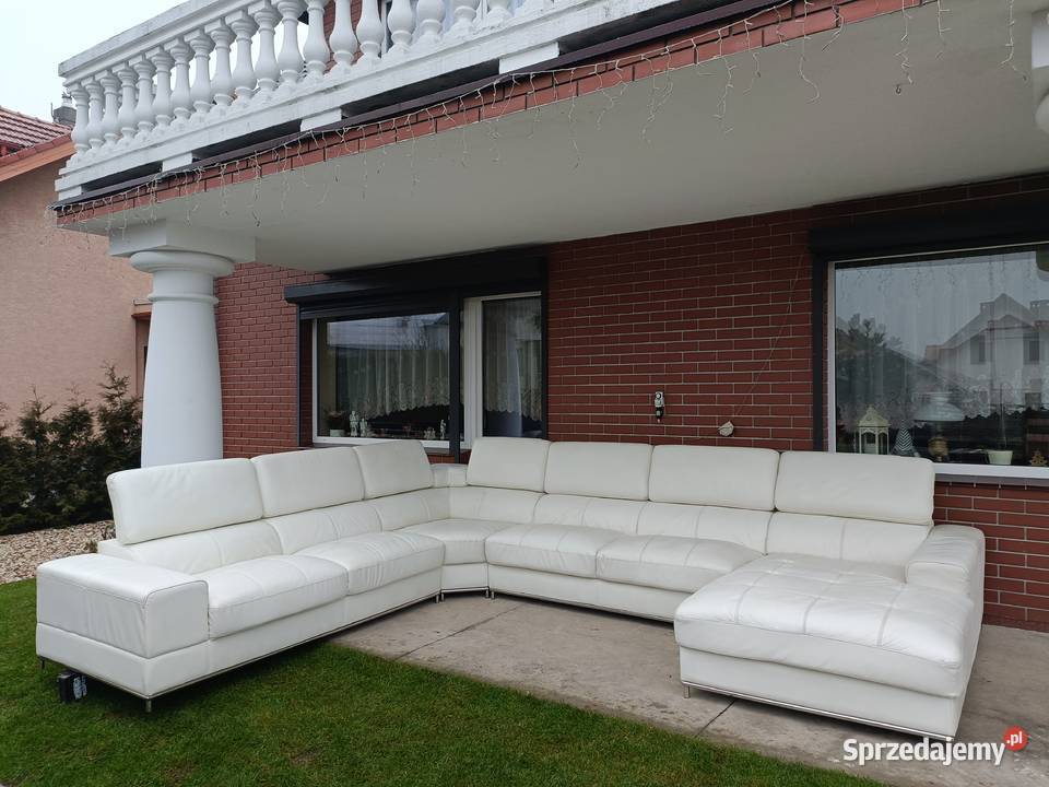 Sprzedam narożnik w kształcie litery U ze skóry Konin sprzedam