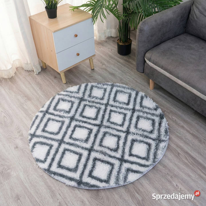 Dywan okrągły do salonu shaggy DECOR opolskie Opole
