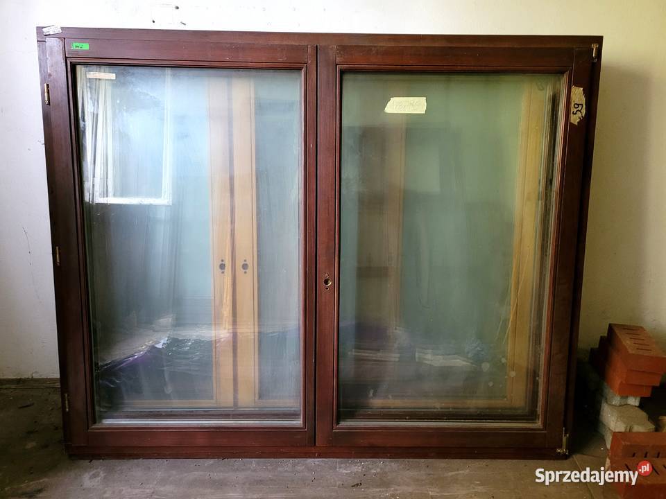 okno okna drewniane 178x145 dwuskrzydłowe 3 Okna ścienne