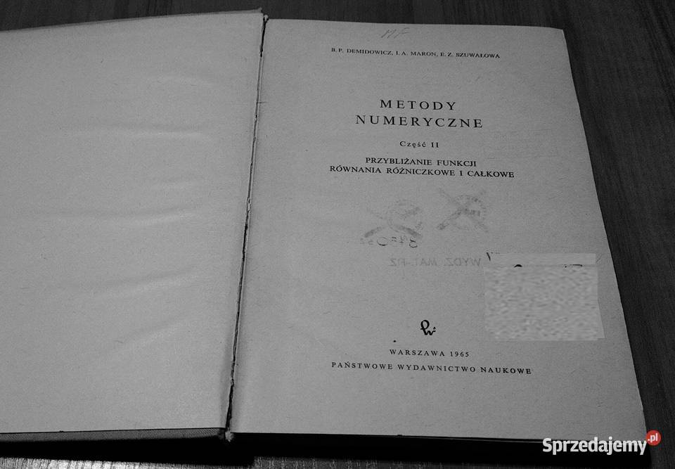 Metody numeryczne 2 Demidowicz Maron twarda