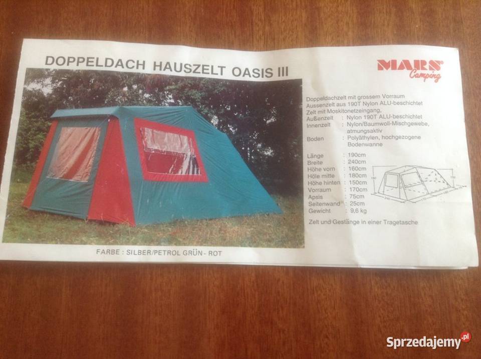 Namiot z tropikiem 3 osobowy OASIS III Opole sprzedam