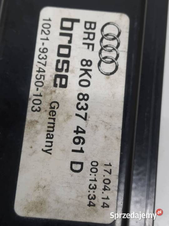 MECHANIZM SZYBY LEWY PRZÓD 8K0837461D Audi A4 IV