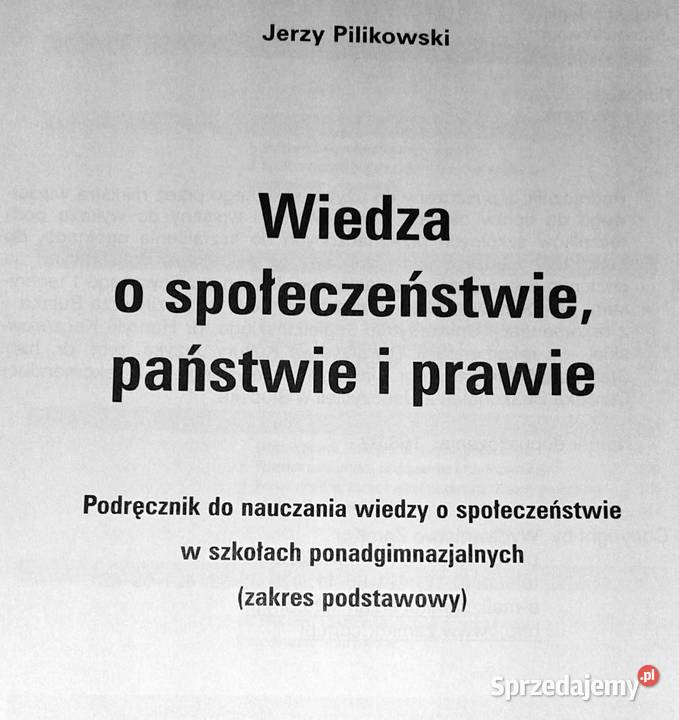 Wiedza o społeczeństwie państwie i prawie Jerzy lubelskie Chełm