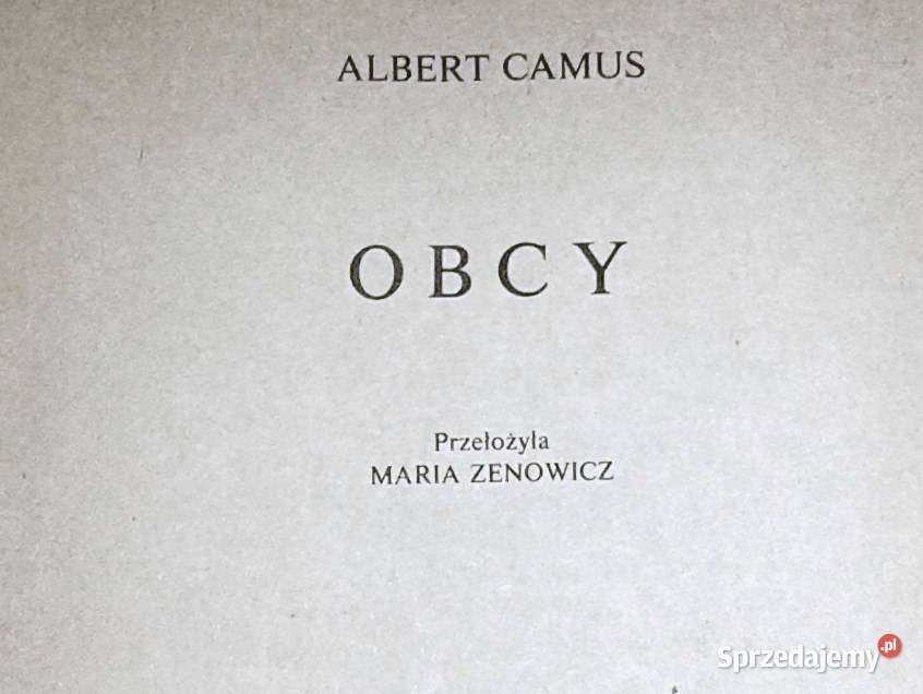 Obcy Albert Camus Pozostałe lubelskie Chełm sprzedam