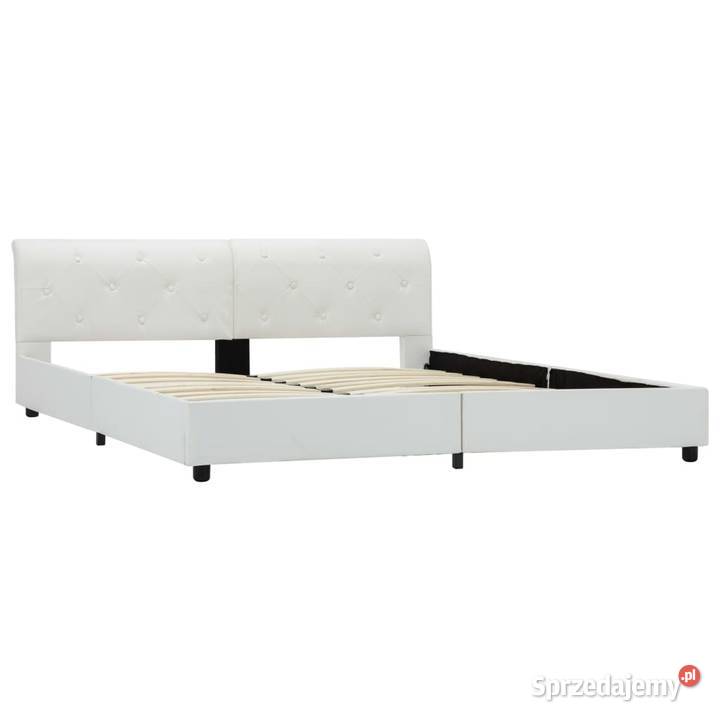 vidaXL Rama łóżka biała sztuczna 284874 Warszawa