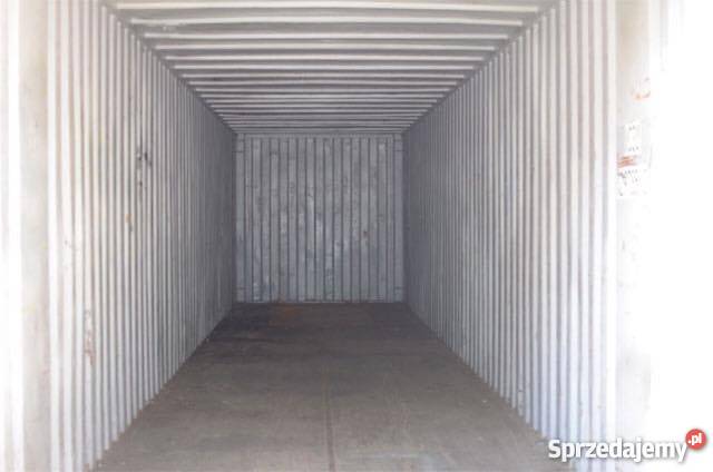 12 metrowy kontener morski magazyn standard 40DV wielkopolskie wyposażenie